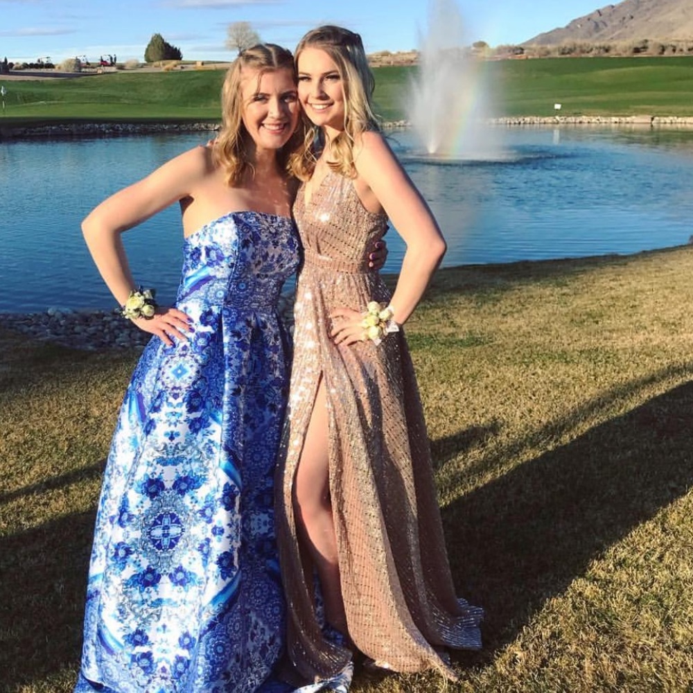 Shiny prom dress